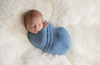 Baby In Blue Blanket Small, TLC Family Care